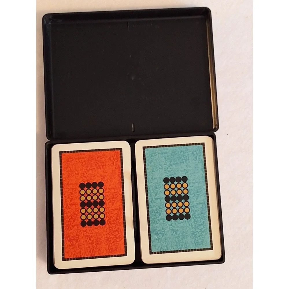 Vintage Bridge Party Set, 3 Double Decks(Complete)3Tallies(New) And 4 Score Pads